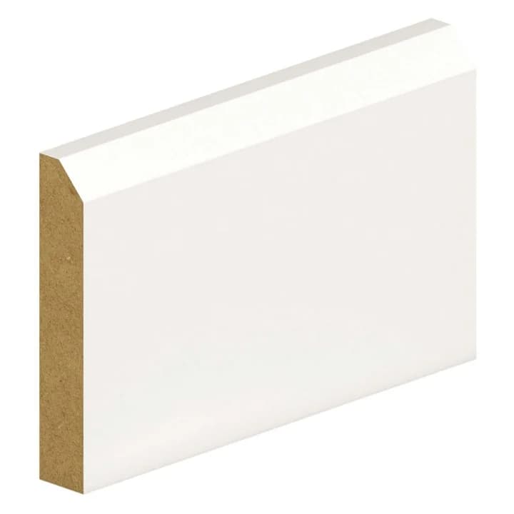 Chamfered Primed MDF Skirting Board 94 x 18 x 4200mm